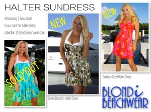 Summer Print halter Sundresses